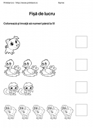 fise de lucru pentru  numere #4