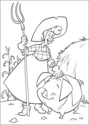 plansa de colorat o ferma trasnita #10