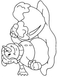 plansa de colorat om de zapada #18