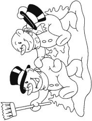 plansa de colorat om de zapada #19