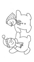 plansa de colorat om de zapada #21