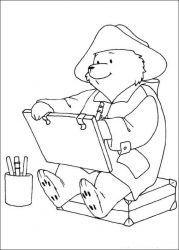 plansa de colorat paddington bear #5