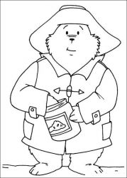 plansa de colorat paddington bear #1