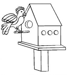 plansa de colorat pasari #2