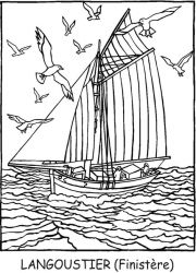 plansa de colorat pe mare #3