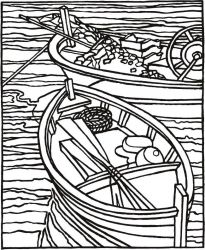 plansa de colorat pe mare #5