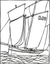 plansa de colorat pe mare #9