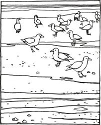 plansa de colorat pe mare #15