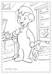 plansa de colorat peter pan #16