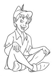 plansa de colorat peter pan #7