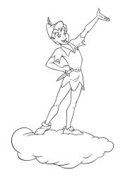 plansa de colorat peter pan #8