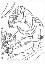 plansa de colorat pinocchio #15