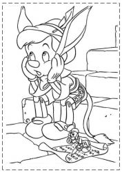plansa de colorat pinocchio #17
