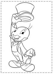 plansa de colorat pinocchio #1