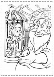 plansa de colorat pinocchio #3