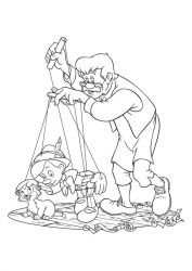 plansa de colorat pinocchio #21