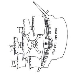 plansa de colorat pirati #8