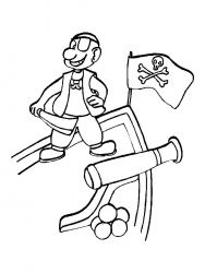 plansa de colorat pirati #9