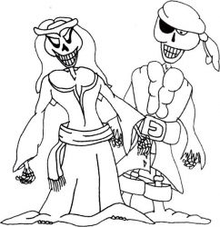 plansa de colorat pirati #16