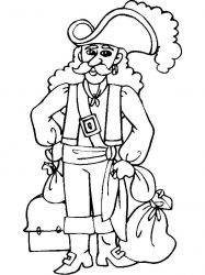 plansa de colorat pirati #1