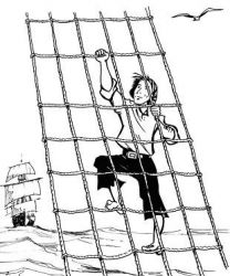 plansa de colorat pirati #2