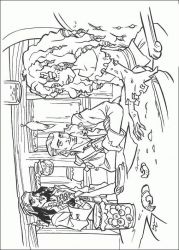 plansa de colorat piratii din caraibe #6