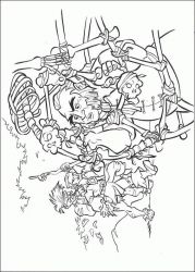 plansa de colorat piratii din caraibe #7