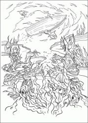 plansa de colorat piratii din caraibe #12