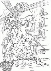 plansa de colorat piratii din caraibe #15