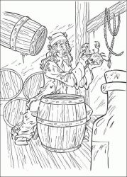 plansa de colorat piratii din caraibe #18