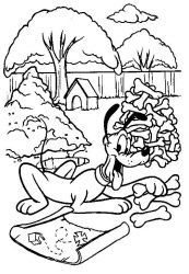 plansa de colorat pluto #2