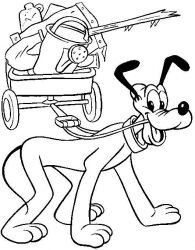 plansa de colorat pluto #7