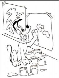 plansa de colorat pluto #1