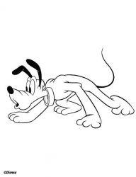 plansa de colorat pluto #2