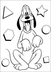 plansa de colorat pluto #5