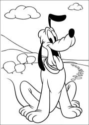 plansa de colorat pluto #6