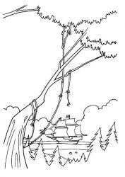 plansa de colorat pocahontas #12