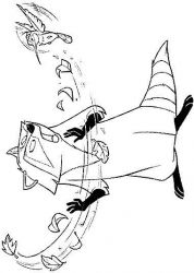 plansa de colorat pocahontas #15