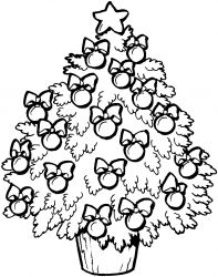 plansa de colorat pom de craciun #12