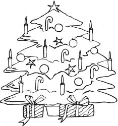 plansa de colorat pom de craciun #15