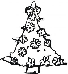 plansa de colorat pom de craciun #16