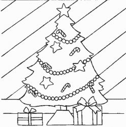 plansa de colorat pom de craciun #6