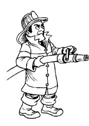 plansa de colorat pompieri #5