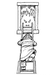 plansa de colorat pompieri #7