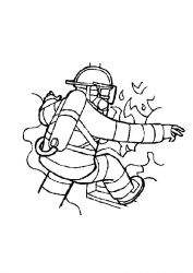 plansa de colorat pompieri #8