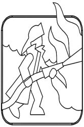 plansa de colorat pompieri #17