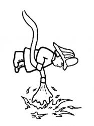 plansa de colorat pompieri #2