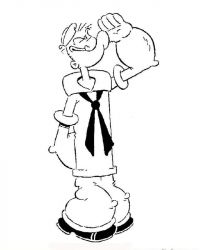 plansa de colorat popeye marinarul #12