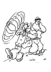 plansa de colorat popeye marinarul #2