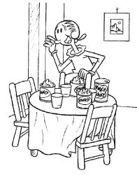 plansa de colorat popeye marinarul #4